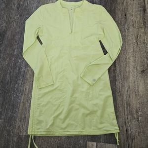 Athleta Light Lime Green Long Sleeve Swim Coverup